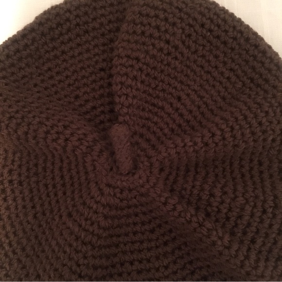 Brown Hand Crochet Beret - Picture 2 of 7